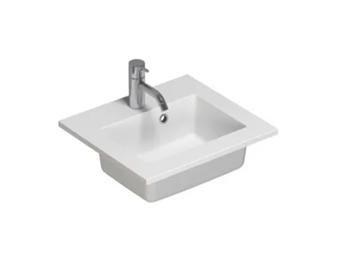 Dansani Mini Minore solid surface vask 40 x 35,5 cm, Hvid mat